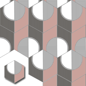 piastrella a mosaico in cemento HEX015